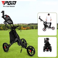 PGM 3 Wheel Golf Cart for Sale Golf Trolley Cart Club Cart Foldable with Brake Bring Seat Storage Cl