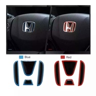 4x Car Stickers Carbon Fiber Steering Wheel Logo Decals For Honda civic CRV accord 2003 2007 2020 Au