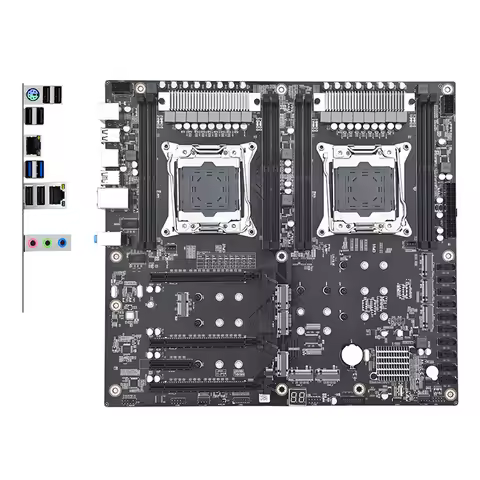 X99 D4 Dual Pro Motherboard with 8*DDR4 Memory Slot 10*SATA 3.0 2*RTL811H Gigabit Ethernet for Intel