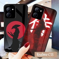 HP Latest Realme C33 Glass Softcase [K209] - Mirror Softcase - Realme C33 Glass Softcase - Glass Sof