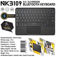 Nubwo NKB-109 Bluetooth Keyboard+Touchpad 78Key คีย์บอร์ดไร้สาย บางเบา แป้นพิมพ์บลูทูธภาษาไทย มีแบตใ