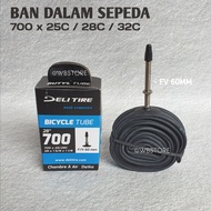 Ban Dalam 700 x 25c / 28c FV Presta 60mm Sepeda FIXIE RB Balap 700C x 25 - 28 C Pentil Presta FV 60 mm. DELITIRE