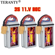 1-3Pcs Upgraded TERANTY 1100mAh 3S 11.1V 80C/160C Indoor crossing aircraft model FPV high rate high 