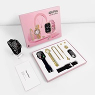 Smart Watch Stylish Ladies Gift Set: A58 Plus Smart Watch with Interchangeable Jewelry Jam Tangan Pi