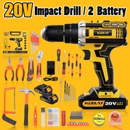 KEELAT SG Wall Drill 39 PCS Set Cordless Drill Hand Impact Drill Battery Drill Screwdriver Drill 3Mo