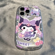 UNGU Casing Hp OPPO A92 A52 A72 A92s A93 5G A94 5G A95 5G A74 F19s F17 Pro F19 Pro F19 Pro+ F11 F9 Pro R15 R17 Case Purple Cat Shock Case clear clear Casing Transparent Fall Silicone Softcase Cases