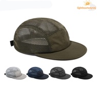 ILIGHTHEARTEDY4 Summer Quick-Dry Cap, Outdoor 5-Panel Baseball Cap, Sports Camping Hat with Mesh