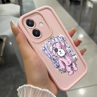 Case For OPPO A3 4G A3 Pro 5G A3X 4G A3X 5G A40 A60 5G Phone Little Bear Three-Color Injury Silicone