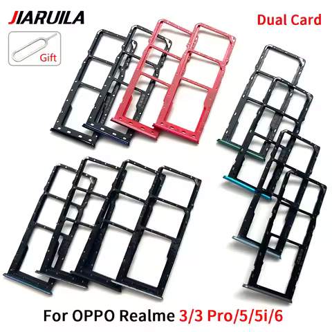 New Dual Sim Card For Oppo For Realme 6 5i 5 3 Pro Sim Card Slot Tray Holder Sim Card Reader Socket 