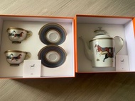 Hermes cup tea set 限量駿馬圖案茶具茶杯套裝連茶壺
