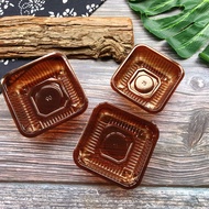 50g 80g PET Brown Mooncake Tray 75g 100g Brown Mooncake Inner Tray 125g Mid-Autumn Mooncake Tray