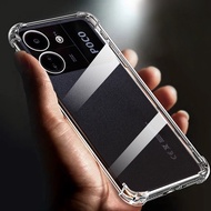C55 Thickened Airbag Shockproof Clear Soft Tpu Phone Case For Xiaomi Redmi Poco C65 4g 5g Transparent Back Cover C40 funda cases