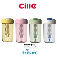 Cille Fruit Tea Handheld Leakproof Tritan BPA-Free Plastic Water Bottle Cup c/w Straw And Filter XL-