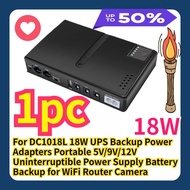 For DC1018L 18W UPS Backup Power Adapters Portable 5V/9V/12V Uninterruptible Power Supply Battery Ba