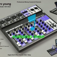 mixer audio 6ch electro young mx602i mx 602i mx 602 i bluetooth ori