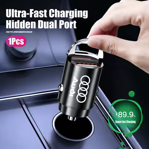 Car Charger Fast Charging For IPhone USB Type C Car Mobile Phone Charger Accessories Valve Cap For A