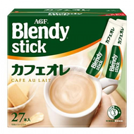 Blendy Stick即溶深度烘焙牛奶咖啡 咖啡歐蕾 27包盒裝(4901111954069)綠白 超新鮮日期 全新包裝【平行進口】