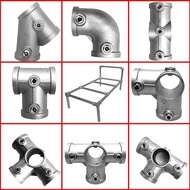 20/25mm Round Pipe Connector Round Pipe Connector Aluminum Alloy Galvanized Steel Pipe Connector 6-i