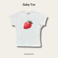 AHOLICBKK | [พร้อมส่ง] เสื้อทรง BABY TEE STRAWBERRY