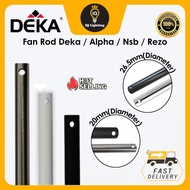 Long Ceiling Fan Rod Downrod Alpha NSB Rezo 1 2 3 4 5 Feet Matt Black Besi Kipas Pangjang 加长风扇铁
