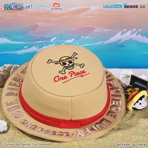 One Piece new style Monkey D. Luffy straw hat backpack for boys, personalised creative double should