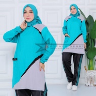 Setelan Baju Olahraga Wanita Muslimah Group senam guru lapangan