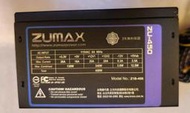 中古- ZUMAX _450W_電源供應器(型號:ZU-450) _12公分風扇_有測試圖有真相