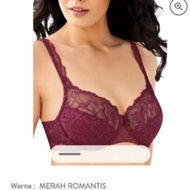MERAH Premium Imported Balinese Non-Padded Underwire Bra Maroon Red 36C TLP Non-Padded Bra