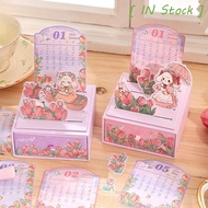 [ IN STOCK ] Tulip Rabbit Desk Calendar, Yearly Agenda Desktop Organizer 2024 Desk Drawer Calendar, Time Planner To-do lists Schedule Planner Rabbits Flower Calendar