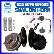 GBS Truck/Lori 4 Inch 24V Waterproof Snail Bm Horn 120db Super Loud Electric Air Horn Horn Mocking K