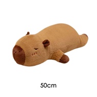 Capybara Plush Pillow 50/70/90cm Long Bolster Cushion Capybara Plushie Big Bantal Peluk