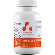 ATP LAB - Vitamin D3 K2 60 Kapsul - K2 MK-7 D3 Suplemen Vitamin - Tulang Sihat Gigi Sihat Otot Sihat