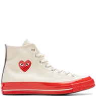 [SNOOZE STORE SG] CONVERSE X COMME DES GARCON (CDG) PLAY CHUCK TAYLOR HIGH EGRET RED MIDSOLE