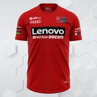 เสื้อยืดแขนสั้นคอกลมเสื้อยืดไมโครไฟเบอร์ พิมพ์ลายกราฟฟิค MotoGP Ducati Racing Team Motor Sport Baju 2023 คุณภาพดี 2023Co