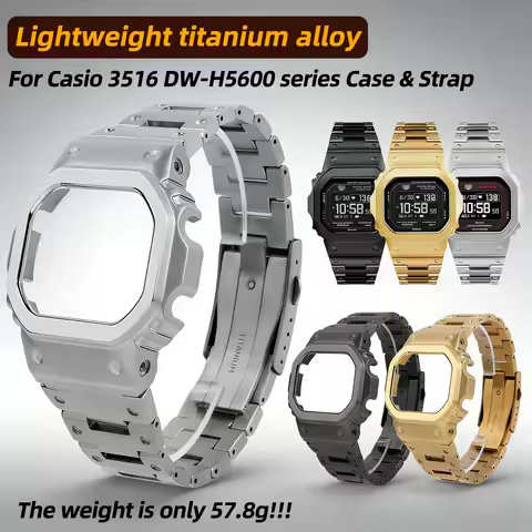 MOD kit DW H5600 titanium case+strap suitable for Casio 3516 DW-H5600 titanium alloy Bezel Watchband