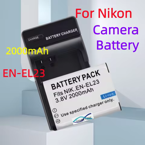 2000mAh EN-EL23 EN EL23 Rechargeable Lithium Battery or Charger For Nikon COOLPIX B700 P900s P900 P6