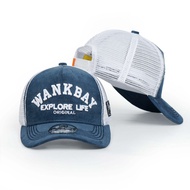 Wankbay Adult Distro Trucker Hat Atlantic Blue Corduroy
