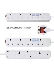 1個4插座13a延長線,免費贈送英國轉換器,3米長電線