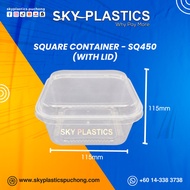 SQ450 CB Ware (50sets) Square Microwave Food Container With Lid