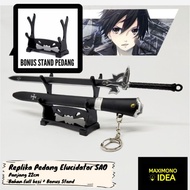 Miniatur Pedang Kirito Elucidator anime SAO Sword Art Online gantungan