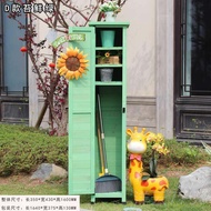 High-End Outdoor Storage Cabinet Waterproof Rural Style Wood Material for Balcony Yard Storage And D