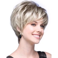 WOMEN'S WIG 20CM WIG SHORT WIG BLACK BROWN Blonde SHORT WIG 20CM - Blonde