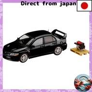 HJ64 1/64 Mitsubishi Lancer Evolution 9 GSR with Engine Display Model, Black Mica, Finished Product.