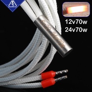Mellow 1pcs 3D Printer Parts Heating Tube 6*20mm 12V 24V 70W Ceramic Cartridge Heater for Mk8 cr10 E
