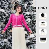 FIONA Women's Viscose sweater, hem shape, C polka dot pattern514500