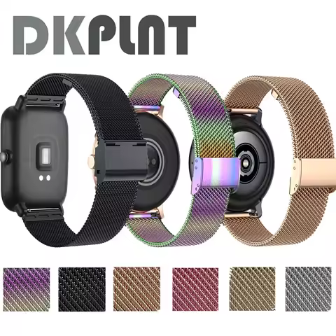 20mm Stainless Steel Watch Strap for Huami Amazfit GTS GTR 42mm Bracelet for Huami Amazfit Bip U Bip
