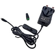 Gonine 12V 2A 24W Power Supply AC Adapter with Inline On/Off Switch, AC 100-240V to 12V Converter Adapter with 5.5mm X 2