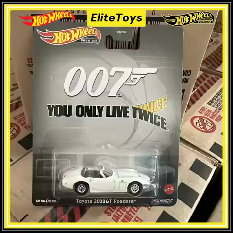 Genuine Hot Wheels Premium Car Toyota 2000GT Roadster 007 Collectible Alloy Car Model 1/64 Scale Die
