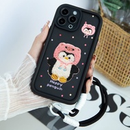 HP New Penguin Texture Embroidery Casing Infinix Smart 9 8 Hot 50 Pro Plus Hot 50I 40I Note 40 Pro P