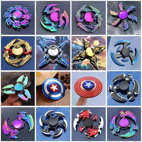 Rainbow Fidget Metal Spinner Colorful Finger Spinners High Speed Hand Spinners Fidget Toys for Stres